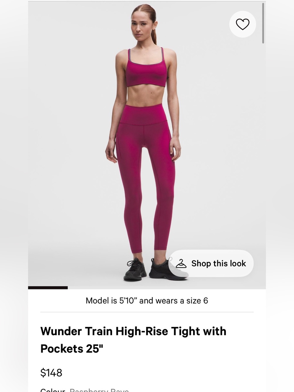 NWT Lululemon High-Waist Wundertrain HR Leggings - Dusty Pink